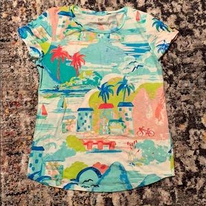 Crown & Ivy colorful tropical tee